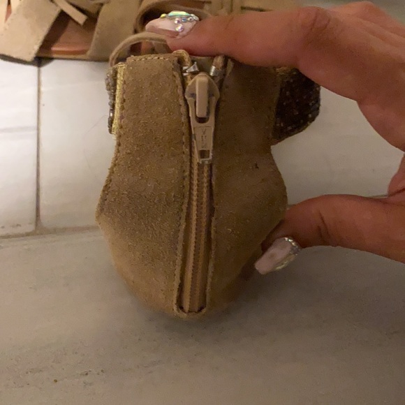 Suede Tribal Sandals - Picture 3 of 4